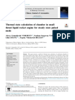 Thermal State Calculation of Chamber in Small Thrust Liquid Rocket Engine For Steady State Pulsed Mode