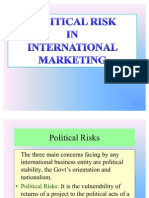 Political RISK IN INTERNATIONAL MARKETING