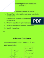 4 Cylindrical and Spherical Coordinates Lesson 4
