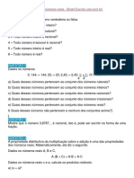 Lista de Exercícios Sobre Números Reais