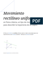 Movimiento Rectilíneo Uniforme - Wikipedia, La Enciclopedia Libre