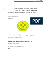 Laporan Praktik Kerja Lapangan Pada Divisi Dana Dan Jasa Pt. Bank Rakyat Indonesia Agroniaga, TBK Kantor Pusat Jakarta Selatan