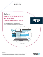 Syllabus: Cambridge International AS & A Level Computer Science 9618