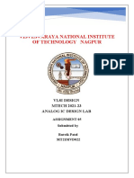 Visvesvaraya National Institute of Technology Nagpur: Vlsi Design MTECH 2021-23 Analog Ic Design Lab