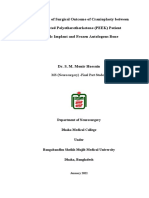 Comparison of Surgical Outcome of Cranioplasty Between 3D-Printed Polyetheretherketone (PEEK) Patient Specific Implant and Frozen Autologous Bone