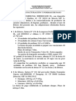 Ejercicios Facturación y Formas de Pago