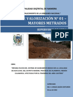 Informe Valorizacion 01 - Mayores Metrados MBC Supervisor