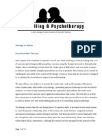 Therapy in Action Psychoanalytic Therapy