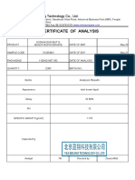 Certificate of Analysis: Y&X Beijing Technology Co., LTD