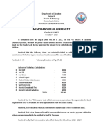 Memorandum of Agreement: Sabanilla Elementary School