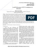 ICT Competencies and Performance of ICT Coordinators in Moncada