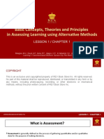 Basic Concepts, Theories, and Principles in Assessing Learning (Alternative Methods)