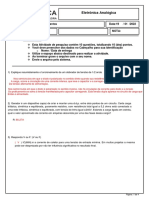 Atividade de Pesquisa - Eletrônica Analógica Sirlei Silva Dos Santos