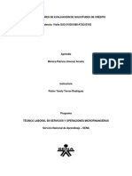 Taller Factores de Evaluación de Solicitudes de Crédito