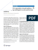 Ten Questions ICU Specialists Should Address When Managing Cardiogenic Acute Pulmonary Oedema