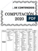 Cartel de Contenidos Del Curso de Computación 2020