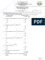 First Periodical Test in Business Mathematics: St. Vincent of Quebiawan Integrated School