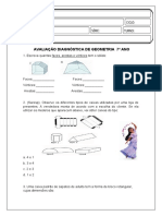 Avaliação Diagnóstica de Geometria 7º Ano