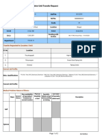 Inter Unit Transfer Request