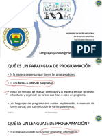 Unidad 2 Lenguajes y Paradigmas de Programación: Ingeniería en Diseño Industrial