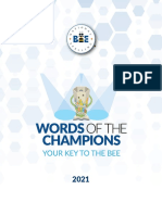 2021 - Printable - Words of The Champions