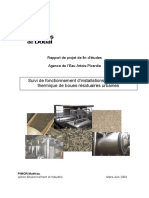 Suivi de Fonctionnement D'installations de Séchage Thermique de Boues Résiduaires Urbaines