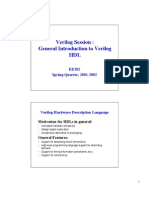 Verilog Session: General Introduction To Verilog HDL: EE282 Spring Quarter, 2001-2002