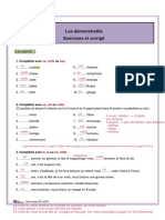 Les Démonstratifs Exercices