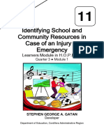 MODULE 1 Identifyingschoolandcommunityresourcesincaseofaninjuryandemergency - V3 - QA - Joeferinoguinumtad