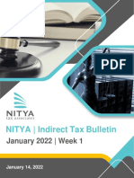 NITYA - Indirect Tax Bulletin: January 2022 - Week 1