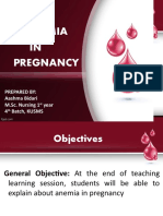 Anemia IN Pregnancy: Prepared By: Aashma Bidari M.Sc. Nursing 1 Year 4 Batch, KUSMS