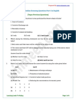 2020 TNPSC Indian Economy Questions Part 1 in English