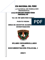 Silabo Documentación Policial I 2021