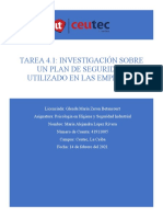 Tarea 4.1investigación Sobre Un Plan de Seguridad Utilizado en Las Empresas