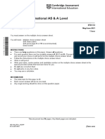 Cambridge International AS & A Level: Chemistry 9701/13