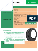 Crosswind M/T: Características Principales Modelo Crosswind M/T Procedencia Unidad de Despacho Marca: Linglong