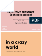 Exeuctive Presence Behind A Screen