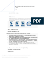 10 Empresas Certificadas Con Otras Normas Internacionales