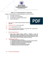 SBM Accomplishment Report: I. Title of Activity II. Inclusive Date/Time: Iii. Venue: IV. Participants