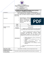 Activity Completion Report: Department of Education