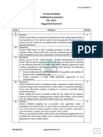 CA Intermediate Auditing & Assurance Dec 2021 Suggested Answers