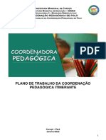 Plano de Trabalho Da Coordenação Pedagógica 2022