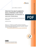 Proyectos Mutuamente Excluyentes Con Vidas Desiguales Extensiones Al Análisis Tradicional