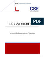 Lab Workbook: Design and Analysis of Algorithms