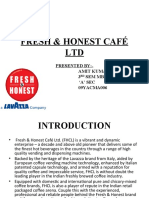 Fresh & Honest Café LTD: Presented By:-Amit Kumar 3 Sem Mba A' Sec 09YACMA006