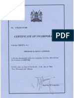 Microqual Kenya LTD - Cert of Incorp