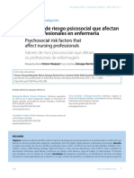 Factores de Riesgo Psicosocial Que Afectan A Los Profesionales en Enfermería