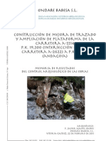 Construcción de mejora de trazado y ampliación de plataforma de la carretera A-3314 P.K. 19,300 (intersección con la carretera A-2622) a P.K. 32,300 (Andagoia). Memoria de resultados del control arqueológico de las obras 