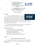 (Ed 105 - Facilitating Learner-Centered Teaching) December 7, 2020 - January 15, 2021 Focus On Learning