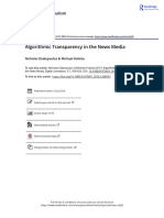 Diakopoulos, Nicholas & Michael Koliska - 'Algorithmic Transparency in The News Media'